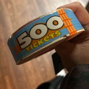 500 tickets from an arcade claw machine.